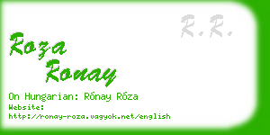 roza ronay business card