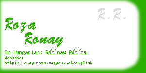 roza ronay business card